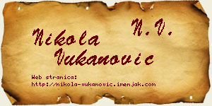Nikola Vukanović vizit kartica